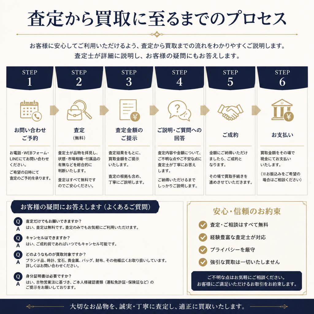 査定から買取までの流れ