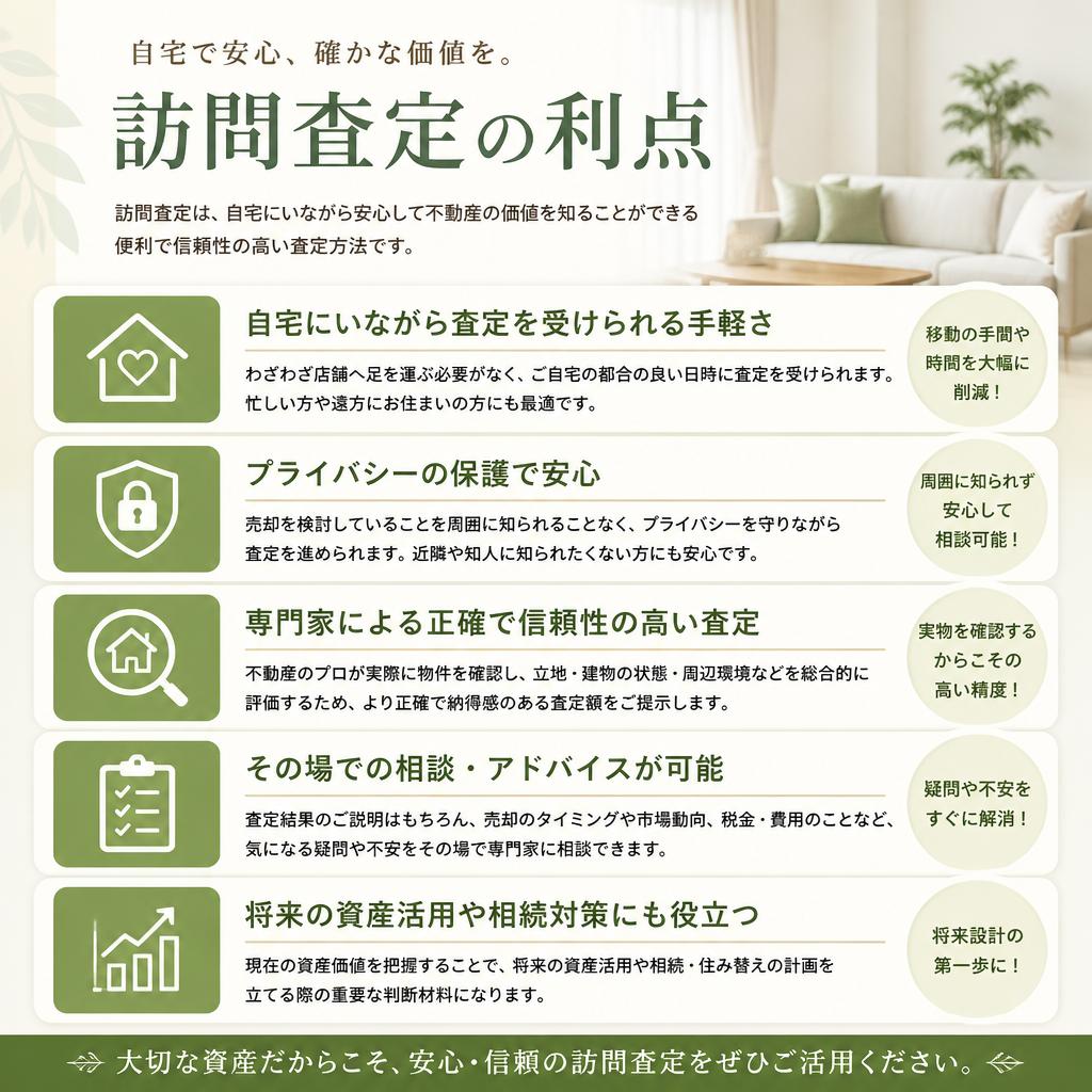 訪問査定のメリットとは？