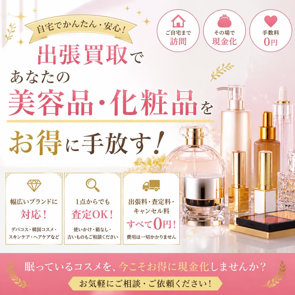 出張買取であなたの美容品・化粧品をお得に手放す！