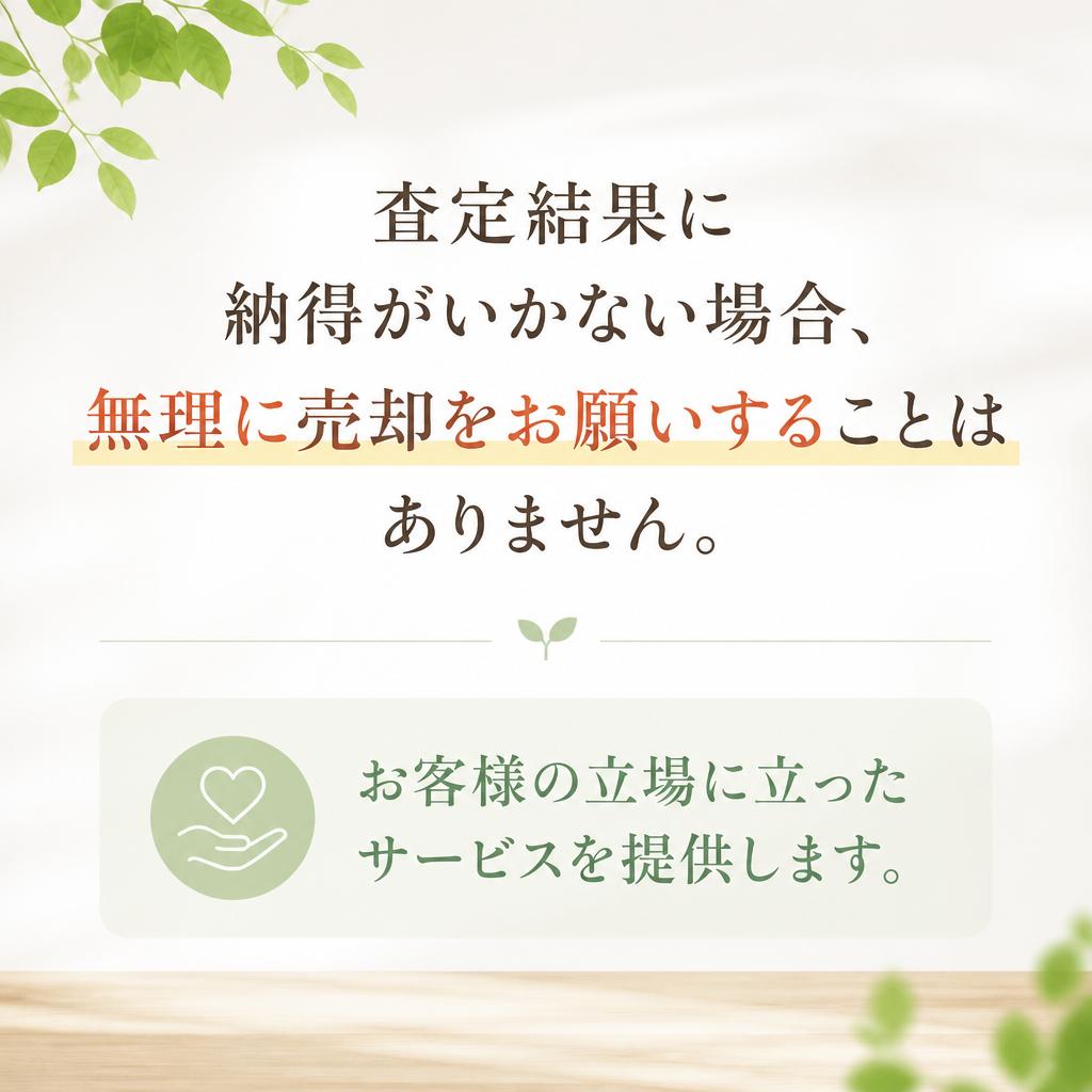 お客様の思いを尊重する査定