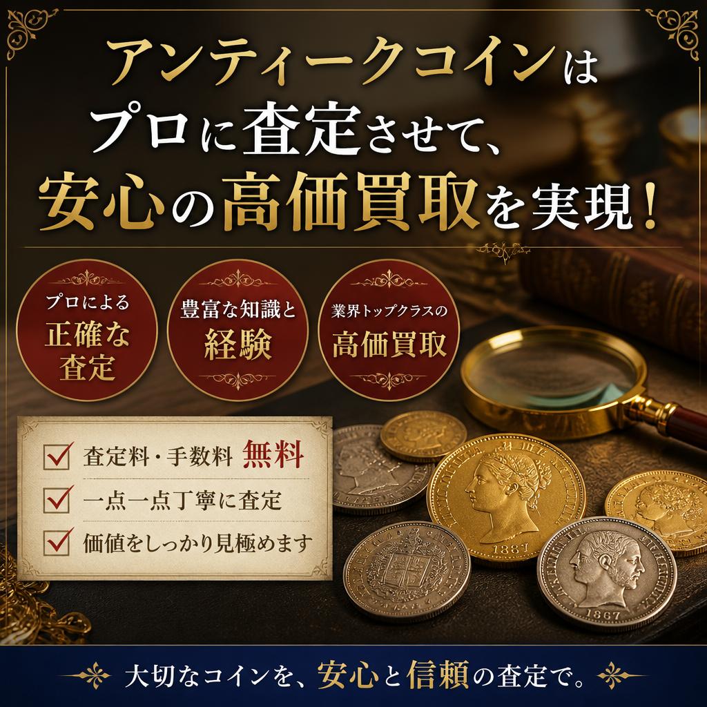 アンティークコインはプロに査定させて、安心の高価買取を実現！