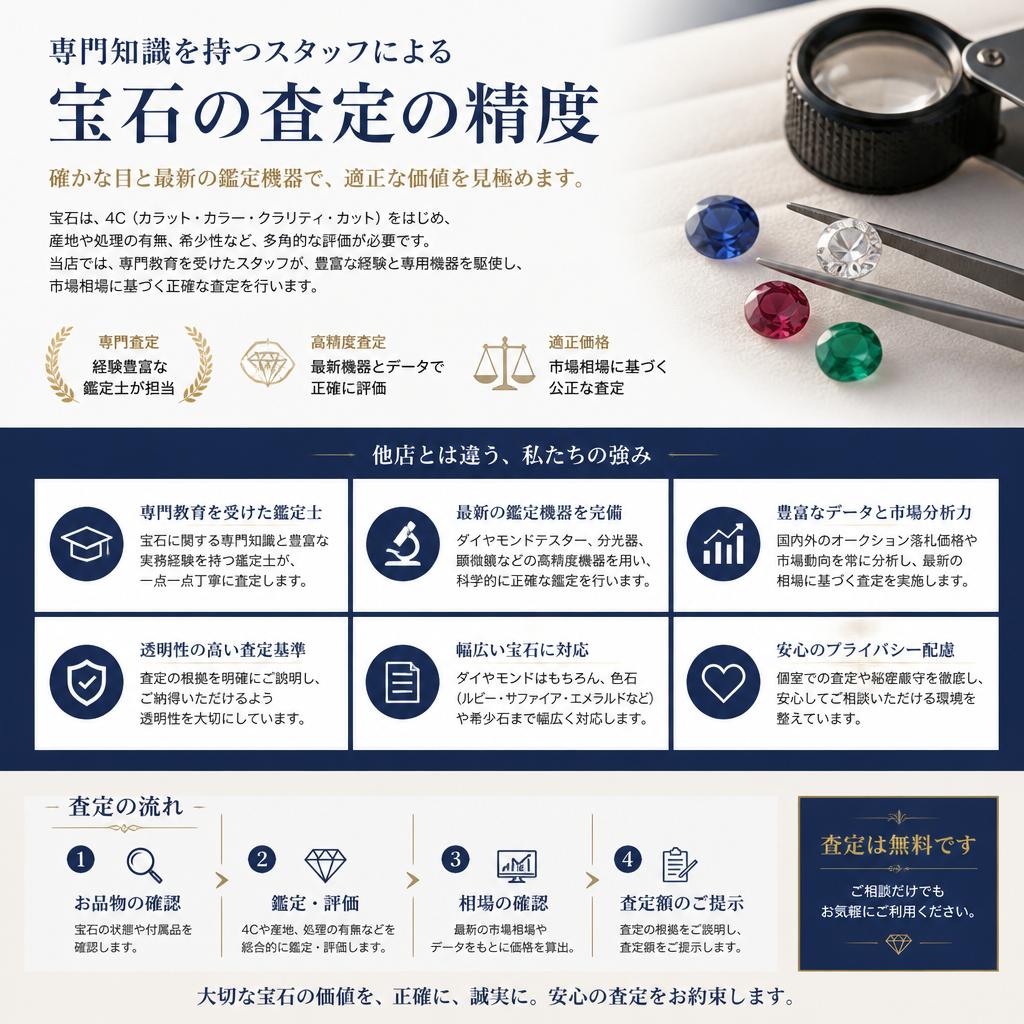 宝石の買取が得意な理由