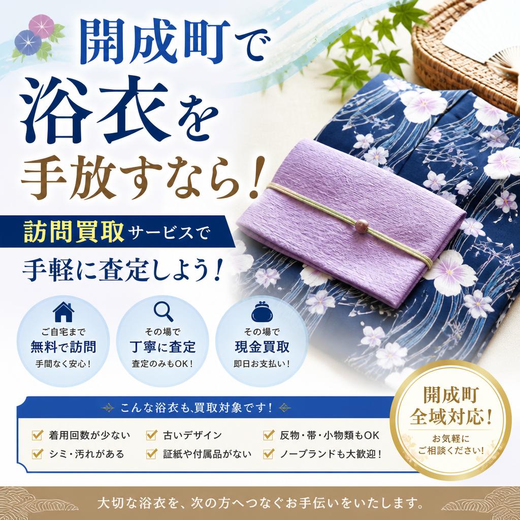 開成町で浴衣を手放すなら！訪問買取サービスで手軽に査定しよう！