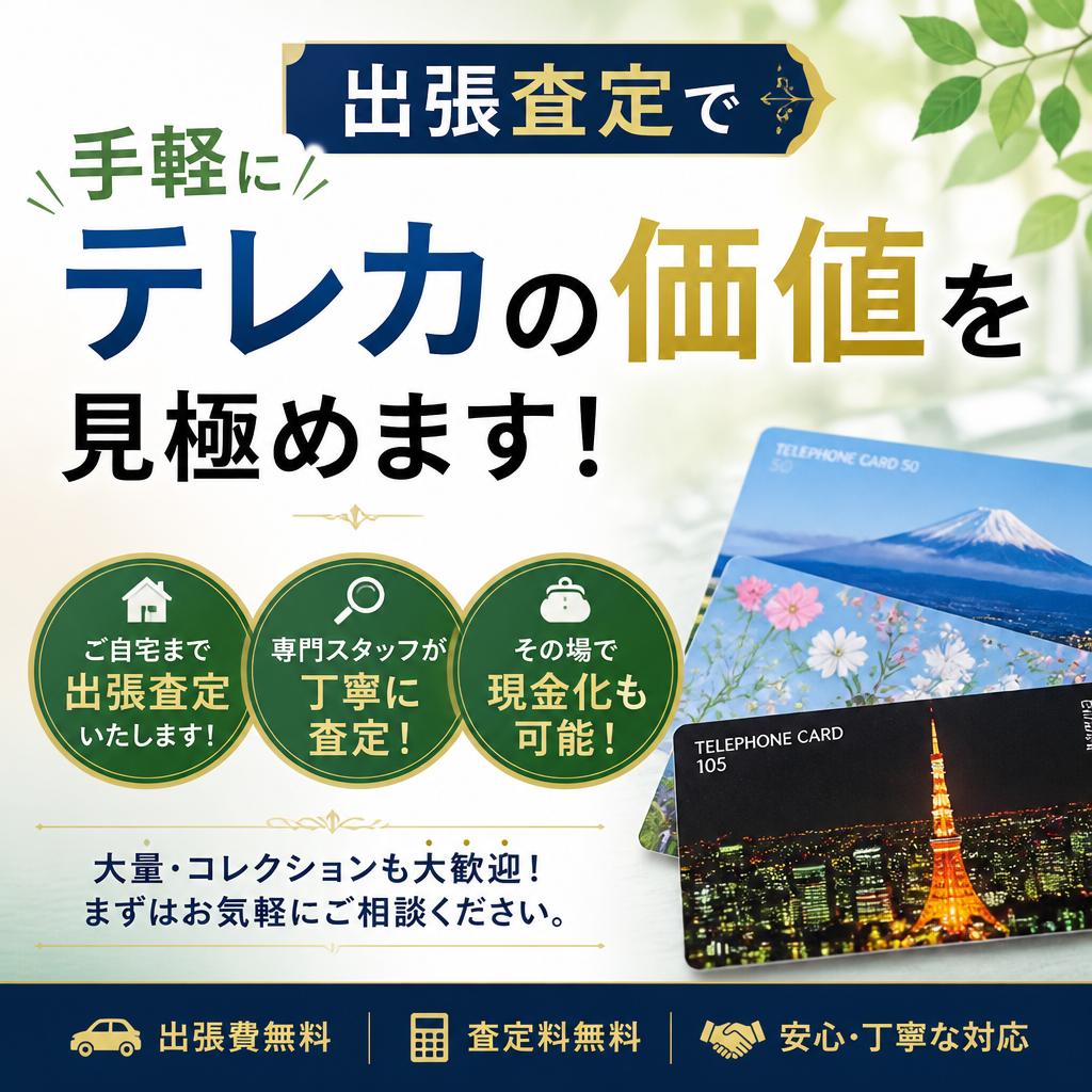 出張査定で手軽にテレカの価値を見極めます！