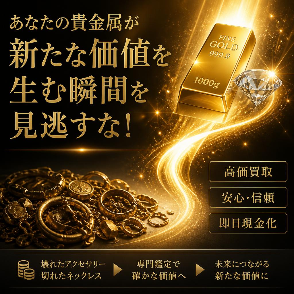 あなたの貴金属が新たな価値を生む瞬間を見逃すな！