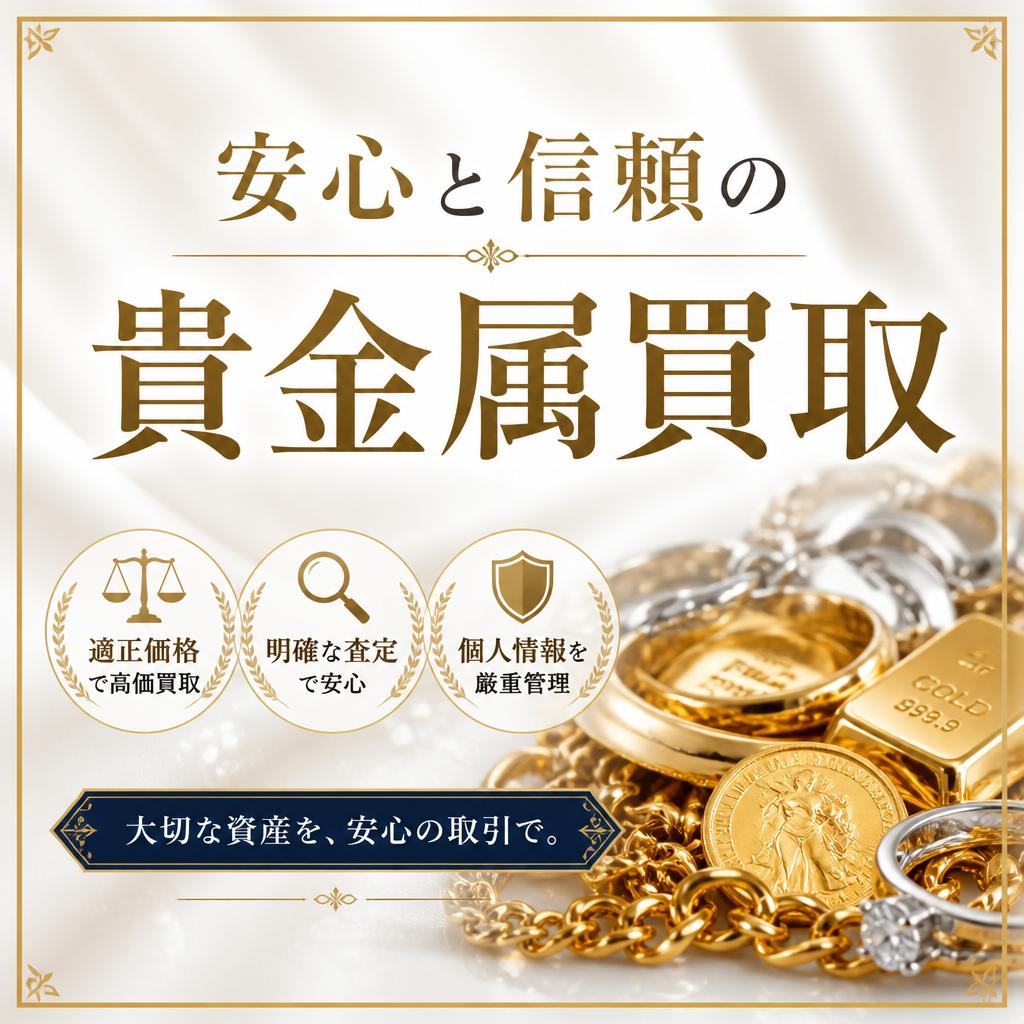 安心と信頼の貴金属買取