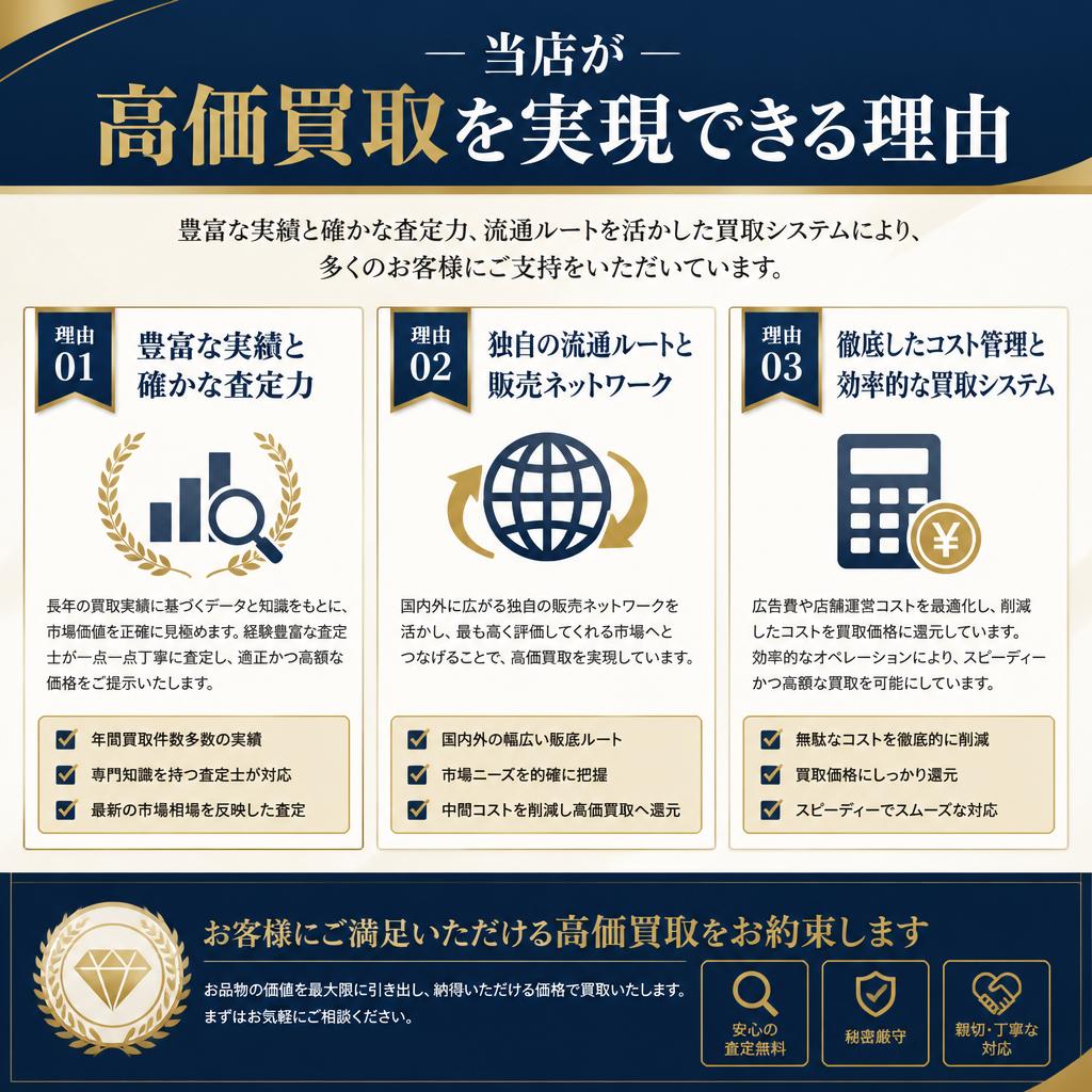 高価買取の理由