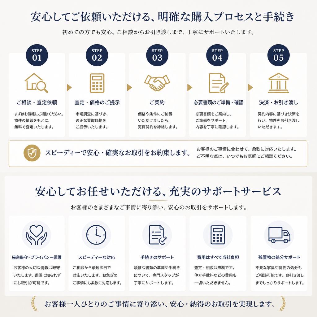 安心の手続きとサポート