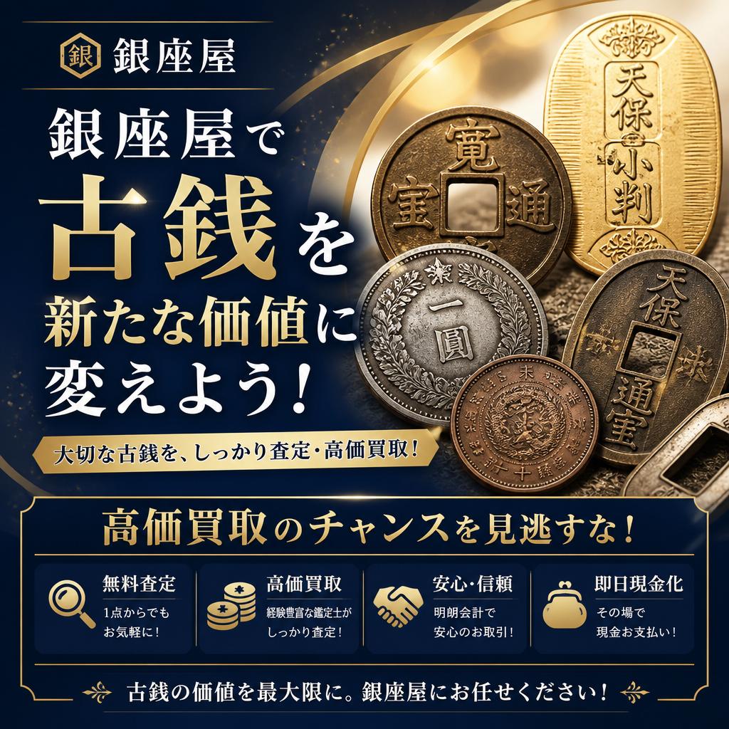 銀座屋で古銭を新たな価値に変えよう！高価買取のチャンスを見逃すな！