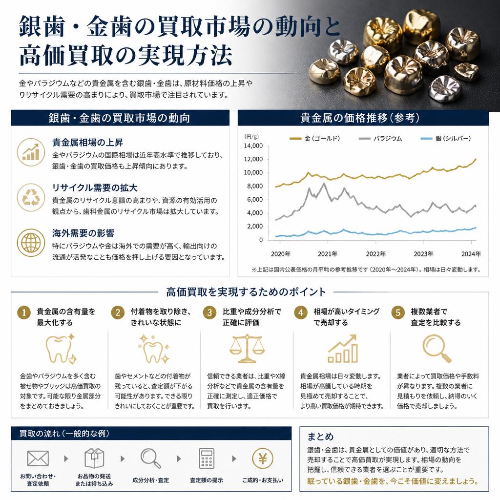 銀歯・金歯の買取市場