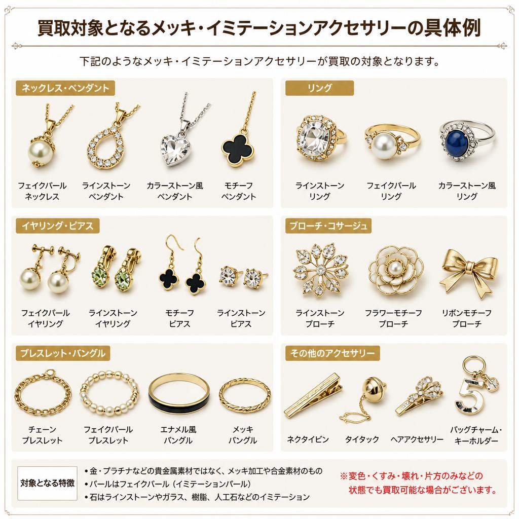 買取対象のアクセサリー例