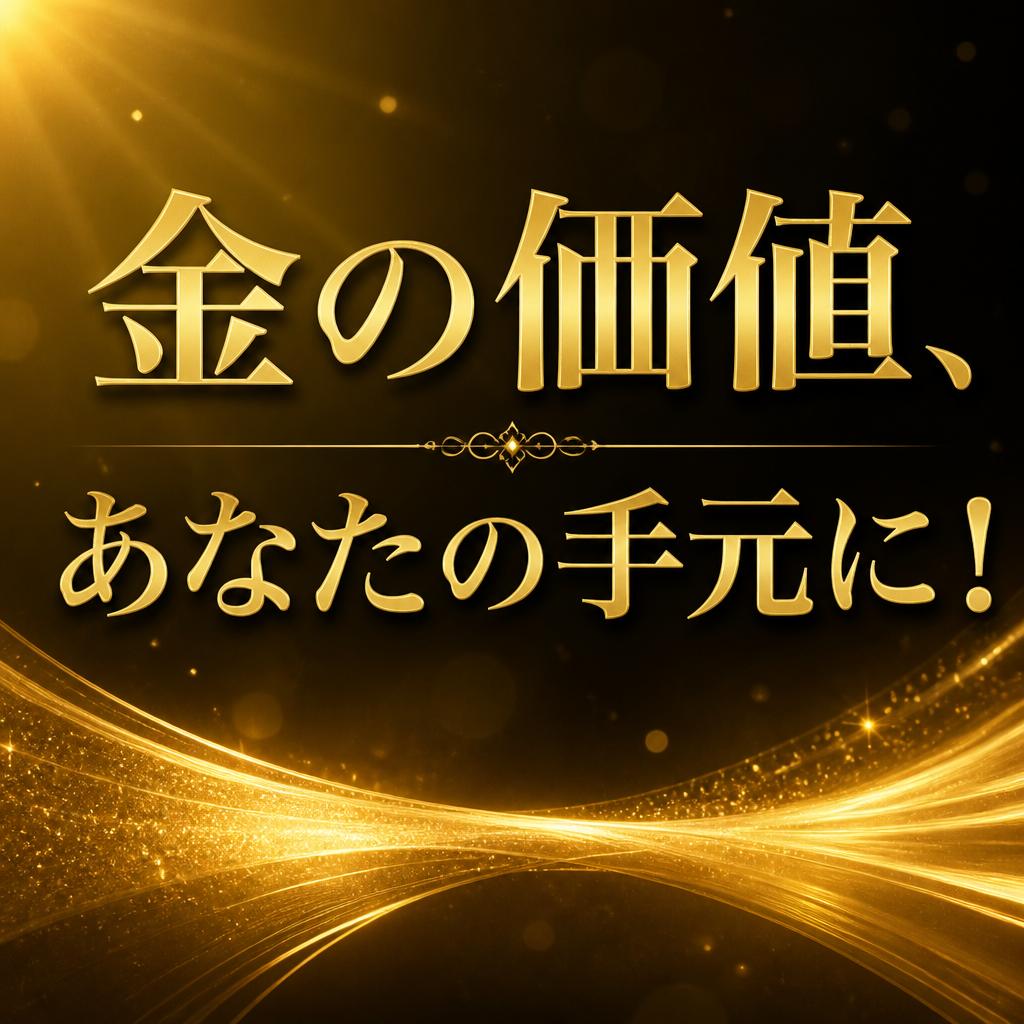 金の価値、あなたの手元に！