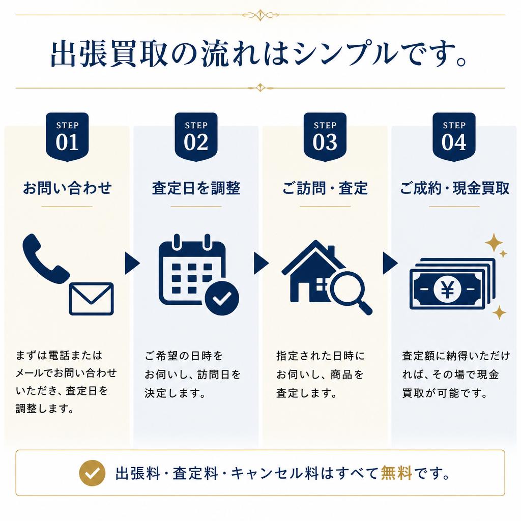 出張買取の流れ