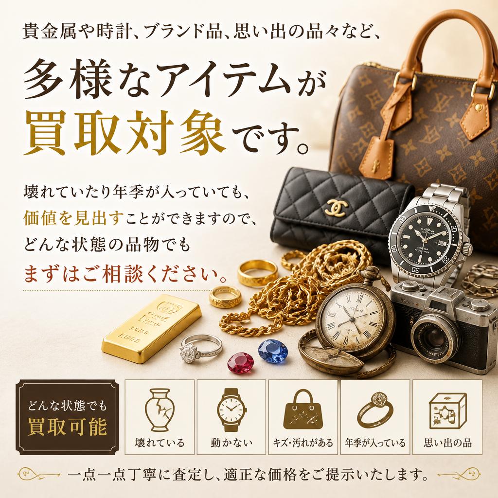 買取対象アイテム一覧