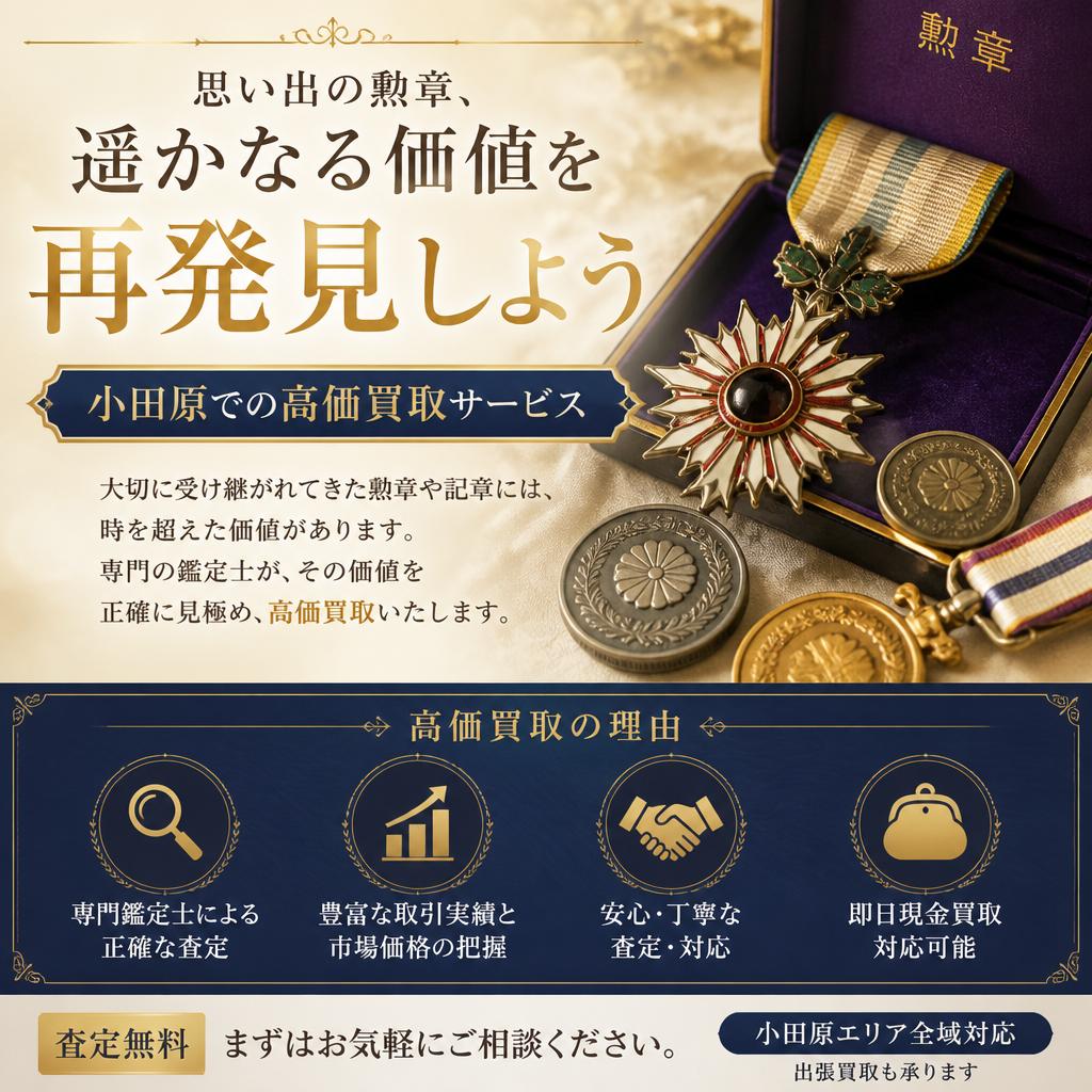 思い出の勲章、遥かなる価値を再発見しよう - 小田原での高価買取サービス
