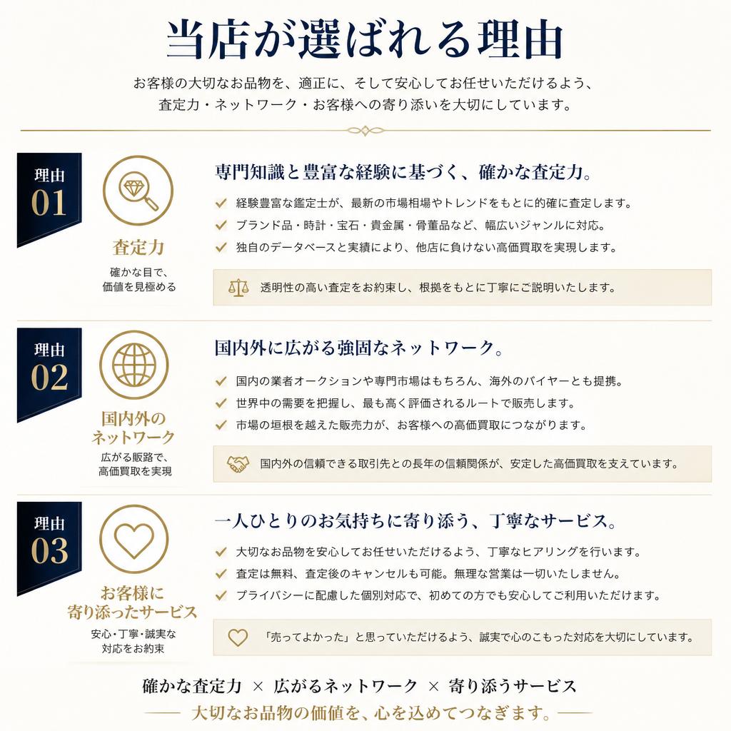 高価買取の理由