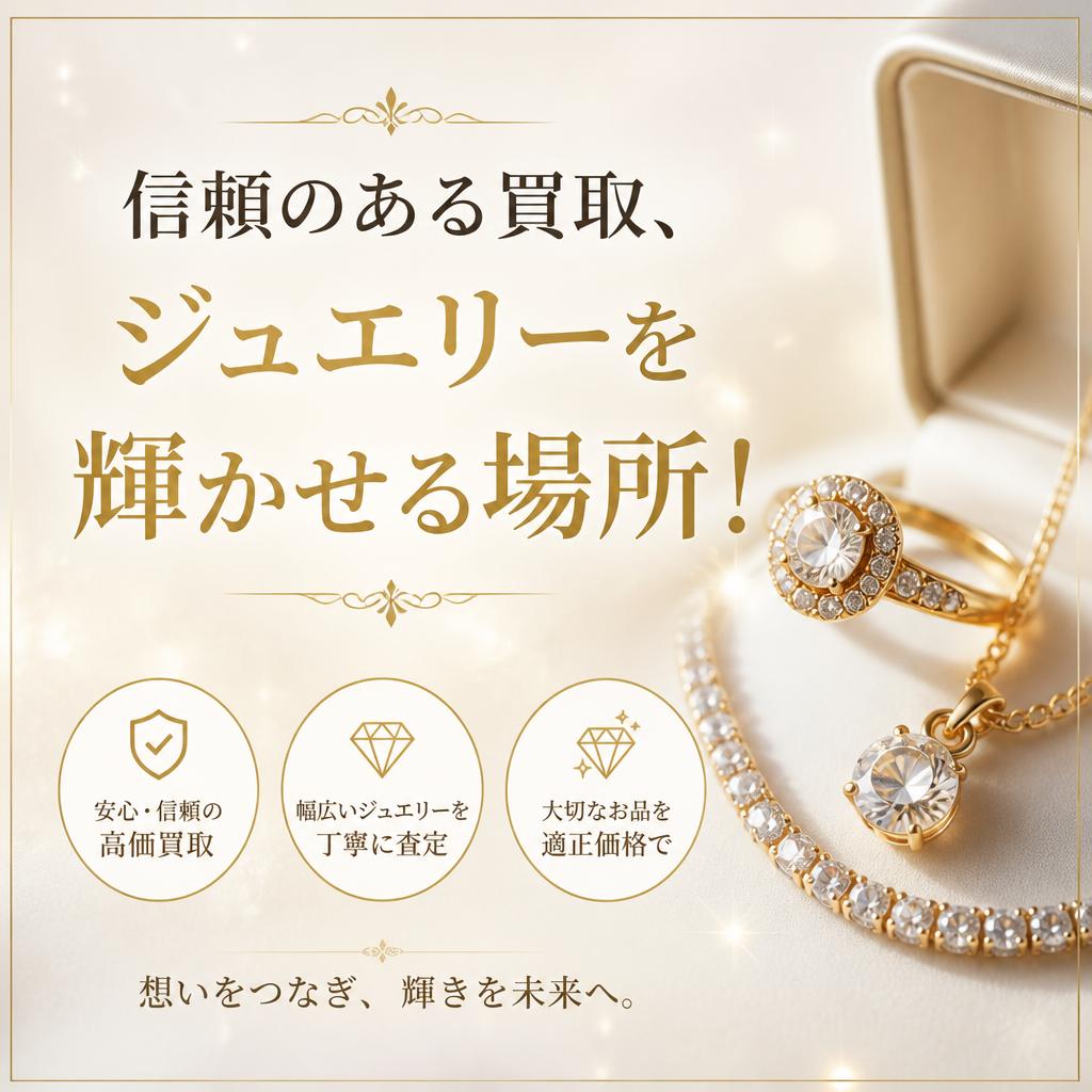 信頼のある買取、ジュエリーを輝かせる場所！