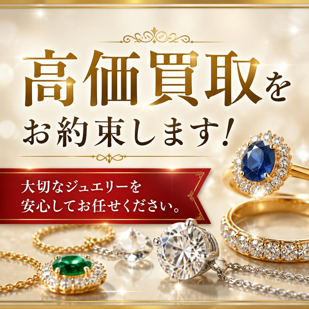 高価買取をお約束します！大切なジュエリーを安心してお任せください。