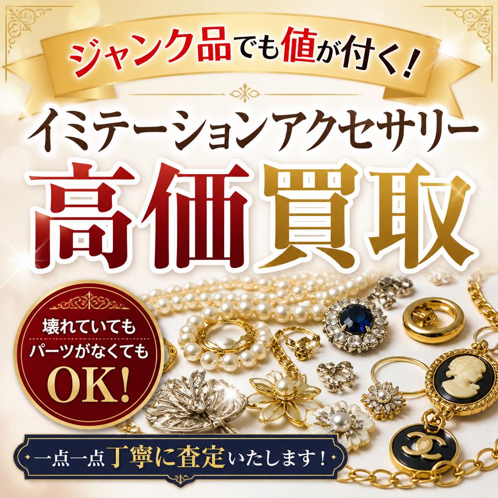 「ジャンク品でも値が付く！」イミテーションアクセサリー高価買取